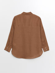 LCW Vision
New Black Plain Long Sleeve Oversize Linen Women's Shirt