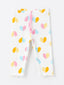 Printed Baby Girl Tights with Elastic Waist