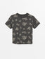 Crew Neck Short Sleeve Printed Baby Boy T-Shirt