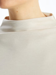 LCWAIKIKI Classic
Matte Green Stand Collar Color Block Oversize Women's Tunic