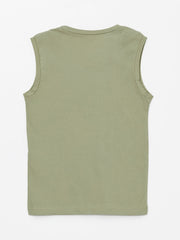 Crew Neck Printed Baby Boy Undershirt, Pack of 2