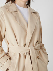 LCW Classic Jacket Collar Women Trench Coat