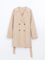 LCW Classic Jacket Collar Women Trench Coat