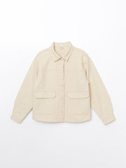 LCW Kids Beige Pocket Girl Shirt Jacket