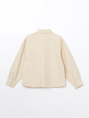 LCW Kids Beige Pocket Girl Shirt Jacket