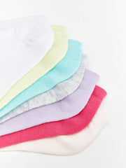 LCW Kids Pink Basic Girls Booties Socks 7-Pack