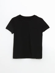 Lc Waikiki Crew Neck Plain Combed Cotton Girls T-Shirt