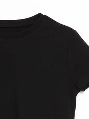 Lc Waikiki Crew Neck Plain Combed Cotton Girls T-Shirt