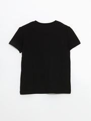 Lc Waikiki Crew Neck Plain Combed Cotton Girls T-Shirt