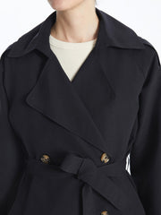LCW Classic Jacket Collar Women Trench Coat