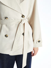 LCW Classic Jacket Collar Women Trench Coat