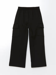 Elastic Waist Girls Cargo Sweatpants