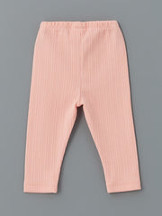 LCW baby Ecru Crew Neck Floral Baby Girl Blouse and Leggings 2-Pack