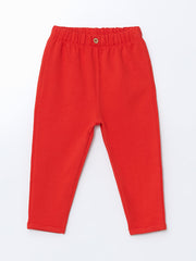 LCW baby Pink Crew Neck Floral Baby Girl Sweatshirt and Tights 2-Pack