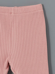 LCW baby Ecru Crew Neck Embroidered Baby Girl Shirt and Tights 2-Pack