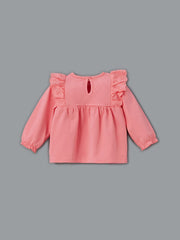 LCW baby Pink Crew Neck Floral Baby Girl Blouse and Leggings 2-Pack