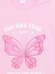 LCW Kids Crew Neck Girls Pajama Set