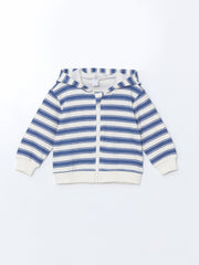 LCW Baby Hooded Baby Boy Cardigan And Tracksuit Bottom 2-Piece Set