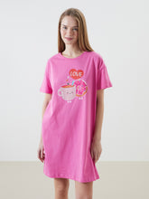LCW Young Crew Neck Printed Women Nightgown