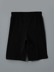 LCW Kids White Crew Neck Boy Shorts Pajama Set