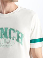 Xside- Crew Neck Short Sleeve Printed Combed Cotton Men T-Shirt