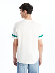 Xside- Crew Neck Short Sleeve Printed Combed Cotton Men T-Shirt