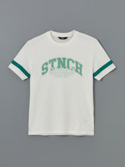 Xside- Crew Neck Short Sleeve Printed Combed Cotton Men T-Shirt