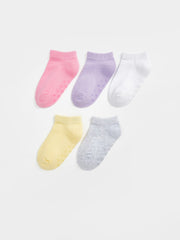 LCW Baby Basic Baby Girl Booties Socks 5-Pack