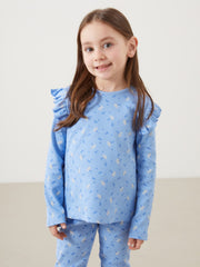 LCW Kids Crew Neck Floral Girl Blouse And Leggings 2-Pack