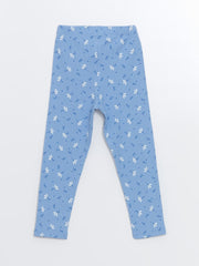 LCW Kids Crew Neck Floral Girl Blouse And Leggings 2-Pack