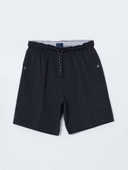 LCW SWIMWEAR Blue Knee Length Basic Men Swim Shorts