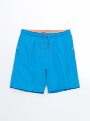 LCW SWIMWEAR Blue Knee Length Basic Men Swim Shorts