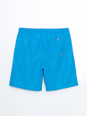 LCW SWIMWEAR Blue Knee Length Basic Men Swim Shorts
