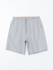 LCW SWIMWEAR Blue Knee Length Basic Men Swim Shorts