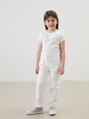 LCW Kids Ecru Basic Girls Trousers
