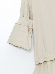 LCW Kids Beige Hooded Girl Dress