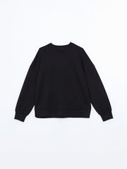 LCW Vision Anthracite Crew Neck Oversize Women Sweatshirt