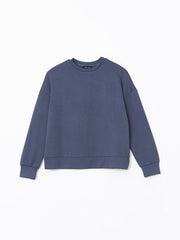 LCW Vision Anthracite Crew Neck Oversize Women Sweatshirt