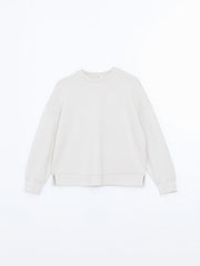 LCW Vision Anthracite Crew Neck Oversize Women Sweatshirt