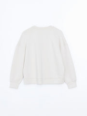 LCW Vision Anthracite Crew Neck Oversize Women Sweatshirt