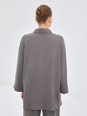 LCW Modest Textured Oversize Women Shirt Tunic