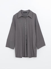 LCW Modest Textured Oversize Women Shirt Tunic