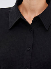 LCW Modest Textured Oversize Women Shirt Tunic