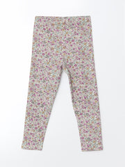 LCW Kids Crew Neck Floral Girl Blouse And Leggings 2-Pack