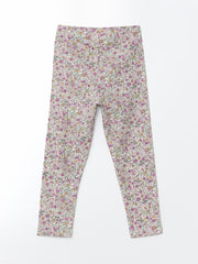 LCW Kids Crew Neck Floral Girl Blouse And Leggings 2-Pack