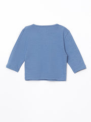 LCW baby Blue Crew Neck Basic Baby Boy T-Shirt and Pants 2-Pack