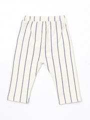 LCW baby Blue Crew Neck Basic Baby Boy T-Shirt and Pants 2-Pack