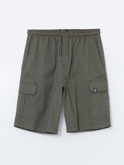 Xside- Standard Fit Gabardine Men Cargo Shorts