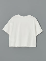 Crew Neck Girls Crop T-Shirt