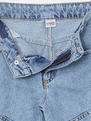 Adjustable Waist Elastic Girls Cargo Jean Pants